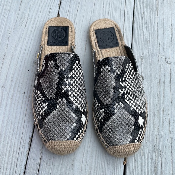 Tory Burch Diamond Rocco print (Natural) espadrille slide Size 6